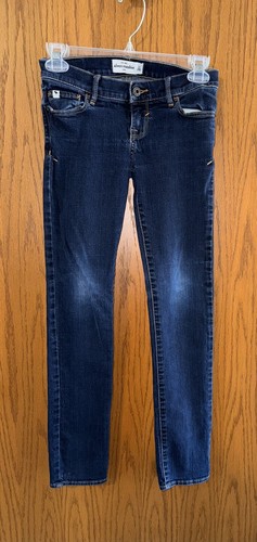 Abercrombie Kids Skinny Jeans Girls Size 12 Dark Rinse Blue Low Rise Stretch - Picture 20 of 20