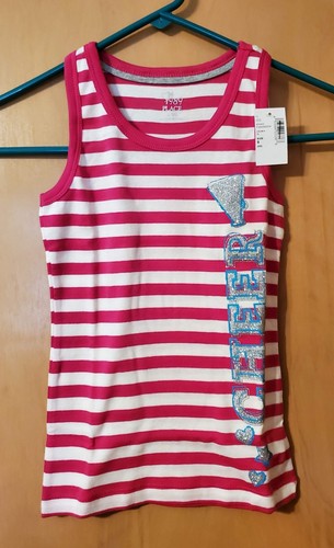 The Children's Place Girls Cheer Tank Top Mambo Pink Stripe S (5/6) XL (14) NWT - Picture 4 of 11
