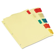 Universal Economical Insertable Index, Multicolor Tabs, 5-Tab, Letter, Buff, 6 S