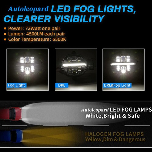 Upgraded LED Fog Light For Dodge Ram 1500 2002-08 2500/3500 Pickup Truck 2003-09 - Picture 5 of 12