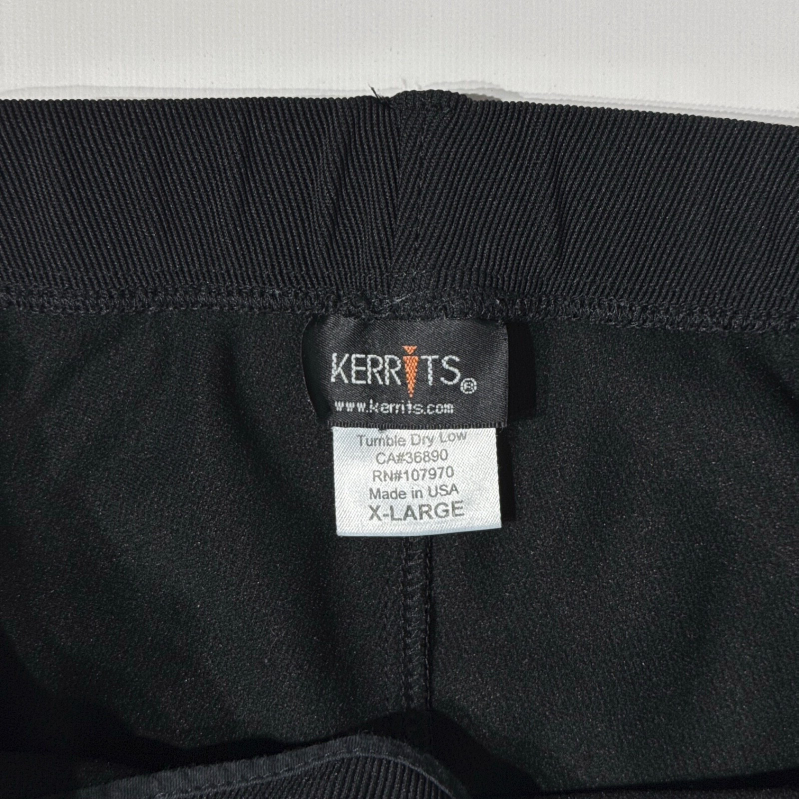 Kerrits Full Seat Leather Patch Riding Tights Black Stretch USA Made Kid Size XL