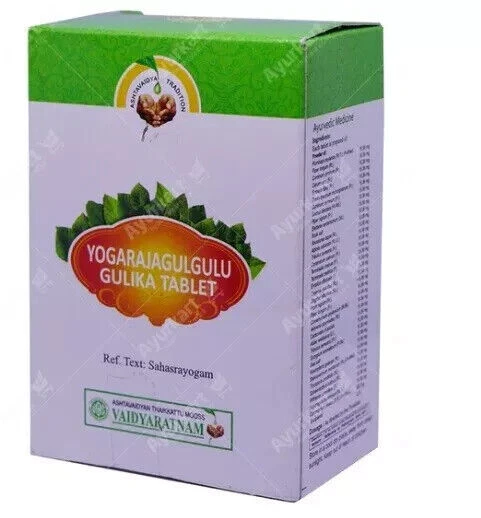 Vaidyaratnam Yogaraja Gulgulu Gulika 100 Tablets Fast Shipping