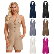 Women's Jumpsuit Going Out Bodysuit Halter Rompers Holiday Clubwear Gathering