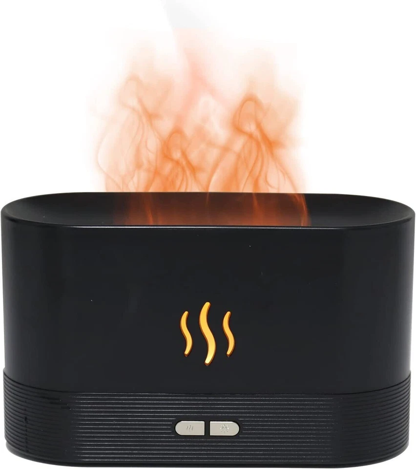 Diffusore di Aromi Effetto Fiamma Oli Essenziali Umidificatore Led Aromaterapia - Immagine 4 di 4