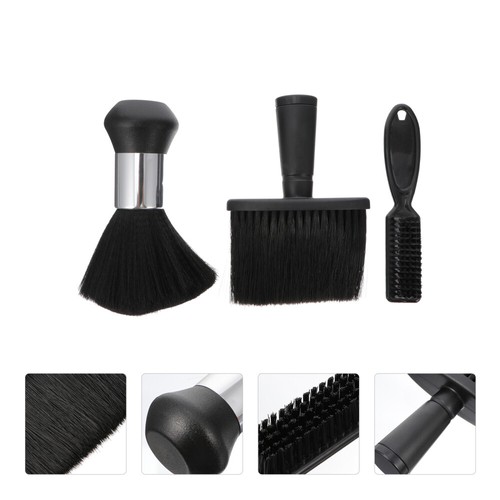 3 Pcs Neck Duster Brush for Hair Cutting Cleaning Tool Man Barber Haircut