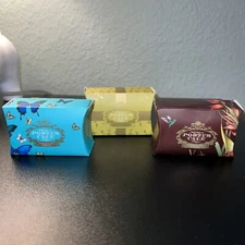 Fancy Soap Portus Cale Butterflies, Rose Blush & Noble Red Soap 1.4oz ( 3 Pack )