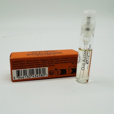 HERMEs OUD ALEZAN EAU DE PARFUM 2ML/0.06FL.OZ SAMPLE SPRAY NEW IN