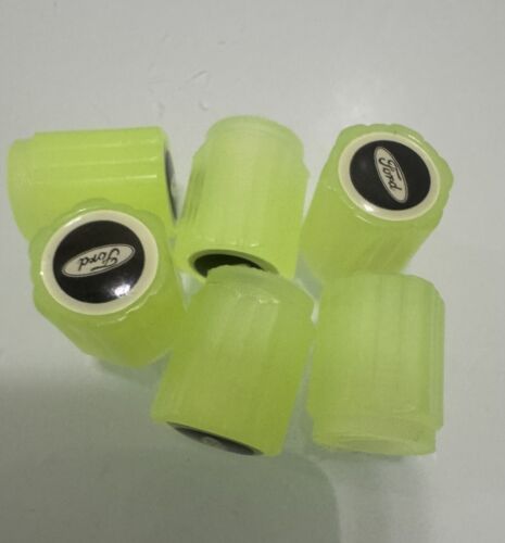 6 pieces of Ford Luminous phosphorescent green tire valve Cap - Picture 2 of 2