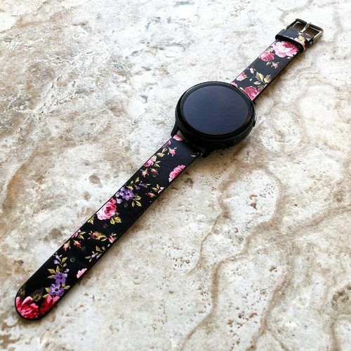 Reloj Samsung Correa FL5 Negro Rojo Floral 7 FE 6 5 4 40mm 42mm 43 44 45 46mm 47mm - Imagen 4 de 7