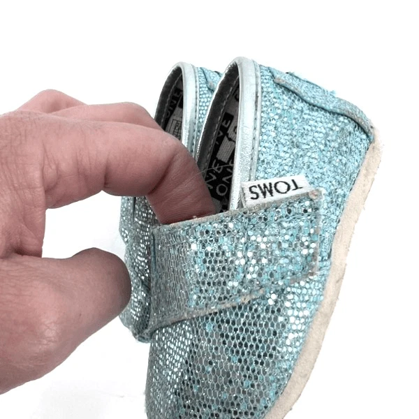 Tom’s Azul Brillante Brillo Alpargata Zapatos Sin Cordones Talla 3 Bebé Little Frozen Foto 3 de 4