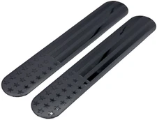 2 PACK 6" x  1" Aluminum American Flag Sticker Emblem Decal Auto, Bike, Truck