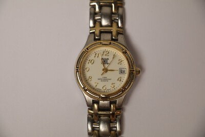 Vintage CHIC  3 ATM Water Reistant Quartz 24mm Japan Movement -Gold Silver White