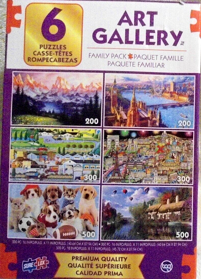 Family Art Gallery Jigsaw Puzzle 6-Pack - 2,000 Total Pieces | eBay