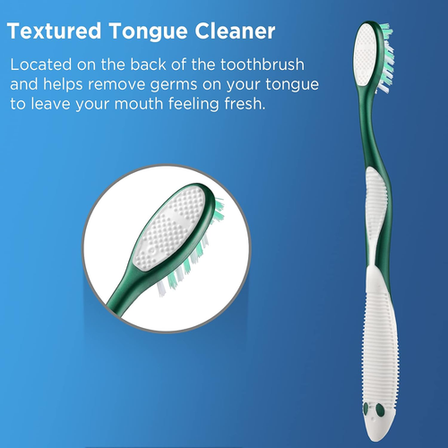 Extra Firm Toothbrushes for Adults, Extra Hard Bristles, 6 Count - Picture 9 of 12