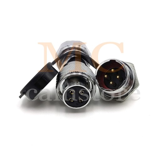WS20 2-12Pin Aviation Plug + Socket Cable Connector Panel Mount, Waterproof IP67 - Picture 5 of 22