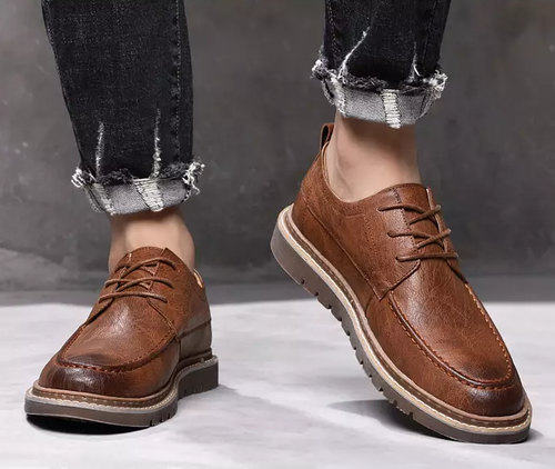 Men Faux Leather Shoes Size Formal 