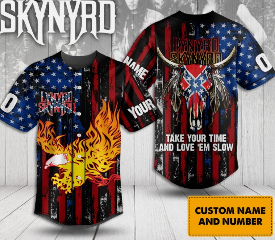 Custom Name Lynyrd Skynyrd Baseball Jersey Shirt