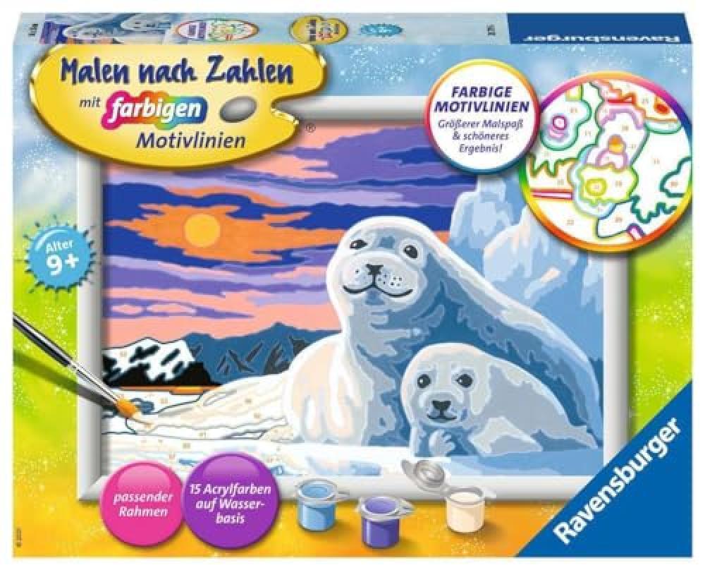 Ravensburger- Carine foca Malen Nach Zahlen 28779-Carine, Multicolore, 28779 - N