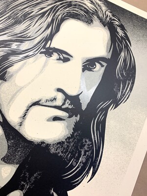 Affiche Géante Signée Par Shepard Fairey (Obey) ! Lemmy Sérigraphie Pop Art