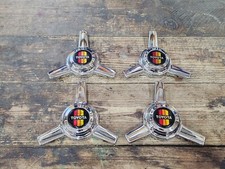 Rare Vtg Nos Trd Toyota Tri Spoke Chrome Knock Off Spinner Wheel Center Caps Set Rare Vtg Nos Trd Toyota Tri Spoke Chrome Knock Off Spinner Wheel Center Caps Set