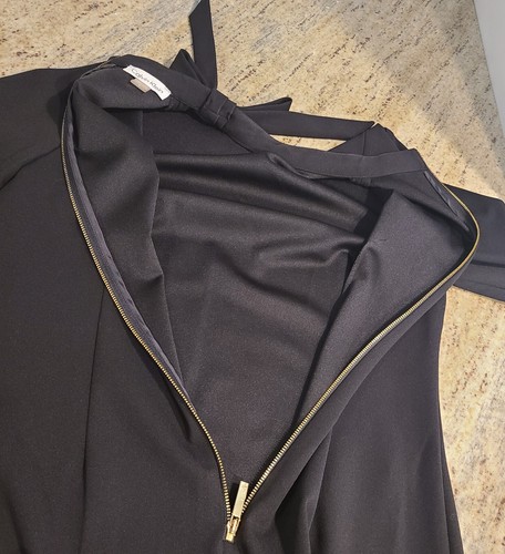 Calvin Klein Etuikleid mit Schleife Größe 8 schwarz Mini Reißverschluss Büro LBD Stretch - Bild 11 von 14
