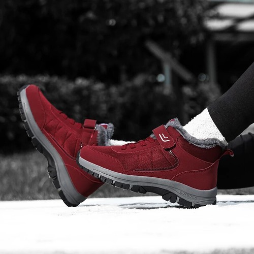 Men Women Ankle Boots Waterproof Plush Keep Warm Outdoor Walk Boots Sneakers - Picture 17 of 28