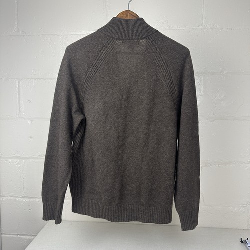 Banana Republic Italian Yarn Wool Blend Sweater Mens Size Large 1/4 Zip Pullover - Picture 3 of 5