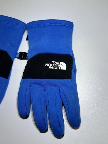 The North Face Boys Denali Etip Insulated Gloves Kids Sz S Blue/Black - Picture 2 of 13
