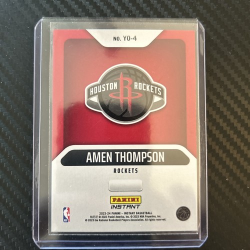 2023-24 Panini INSTANT ROOKIE AMEN THOMPSON # YO-4 SSP Brand New ROCKETS RC Y0-4 - Picture 2 of 2