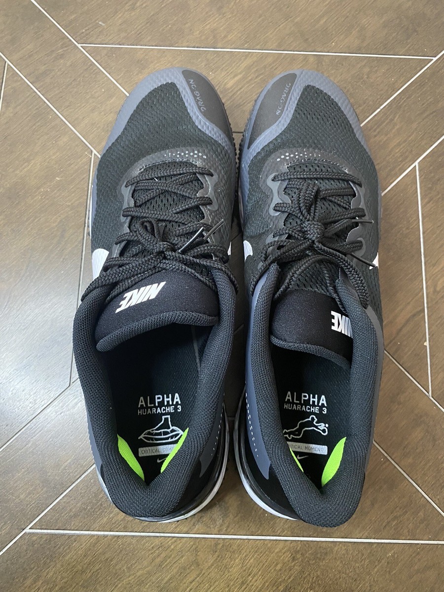 Nike Alpha Huarache Elite 3 Turf Baseball Shoes Size 15 Black