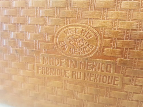 Bolso de mano vintage mexicano de cuero trabajado de Mont-Abur - Imagen 11 de 13