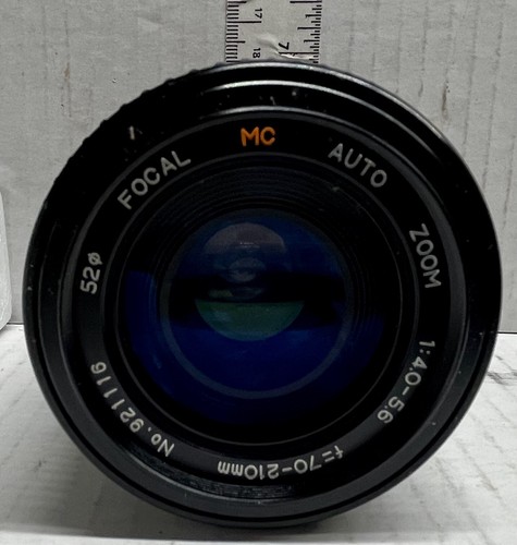FOCAL. 70/210mm 14.0-5.6 Macro One Touch Zoom Lens Code #20-07-02 Open Box New - Picture 11 of 12