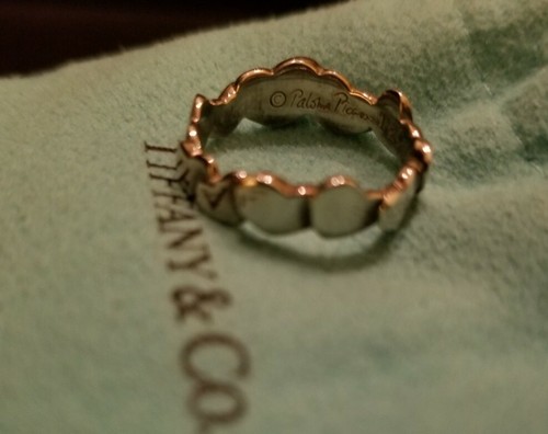 Tiffany Paloma Picasso Modern heart band ring size 4.5, RARE and Retired! 
