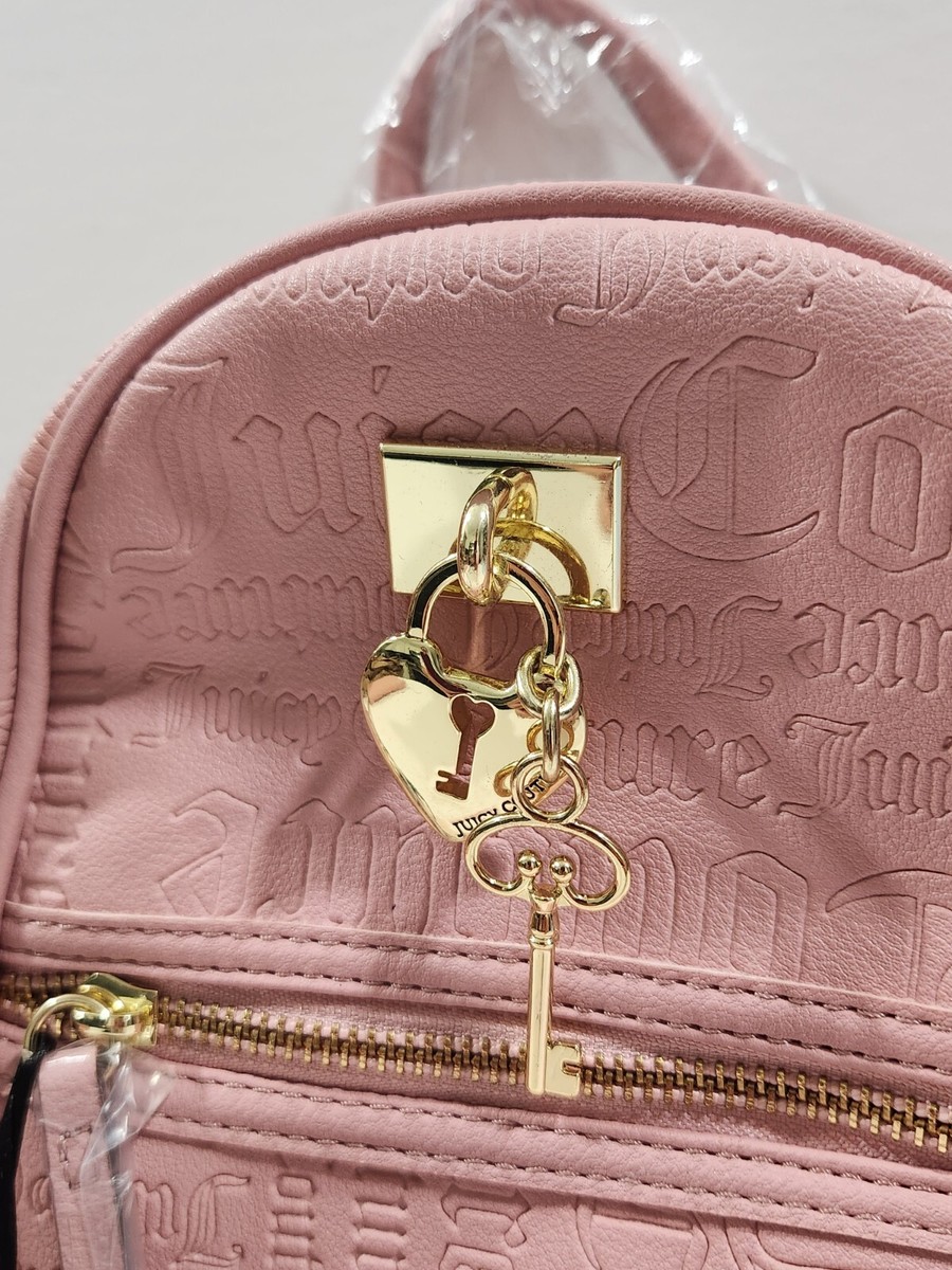 BNWT. JUICY COUTURE BLUSH WORD PLAY BACKPACK juicy couture Vinyl Blush Pink Word Play Small Backpack With  main image 4