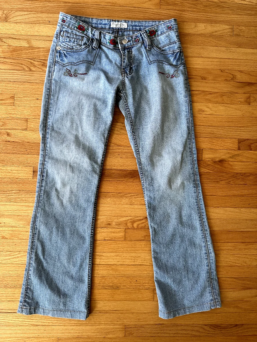 Christian Dior Embroidered Vintage Denim Jeans eBay