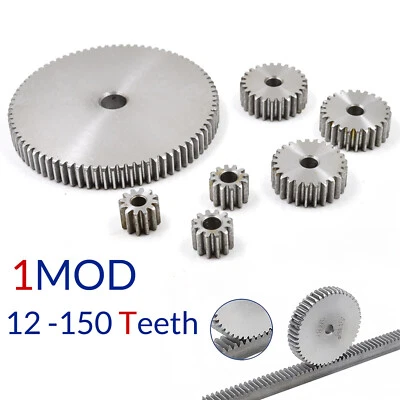 1 Mod 12T-150T Spur Gear 45# Steel Thickness 10mm Motor Pinion Transmission Gear - Bild 1 von 4