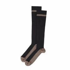 Travelon Black Unisex Copper Infused Compression Travel Socks - Medium or Large
