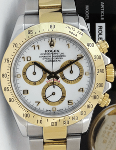 ROLEX-Mens-18kt-Gold-amp-Stainless-DAYTONA-White-Arabic-Dial-116523-SANT-BLANC