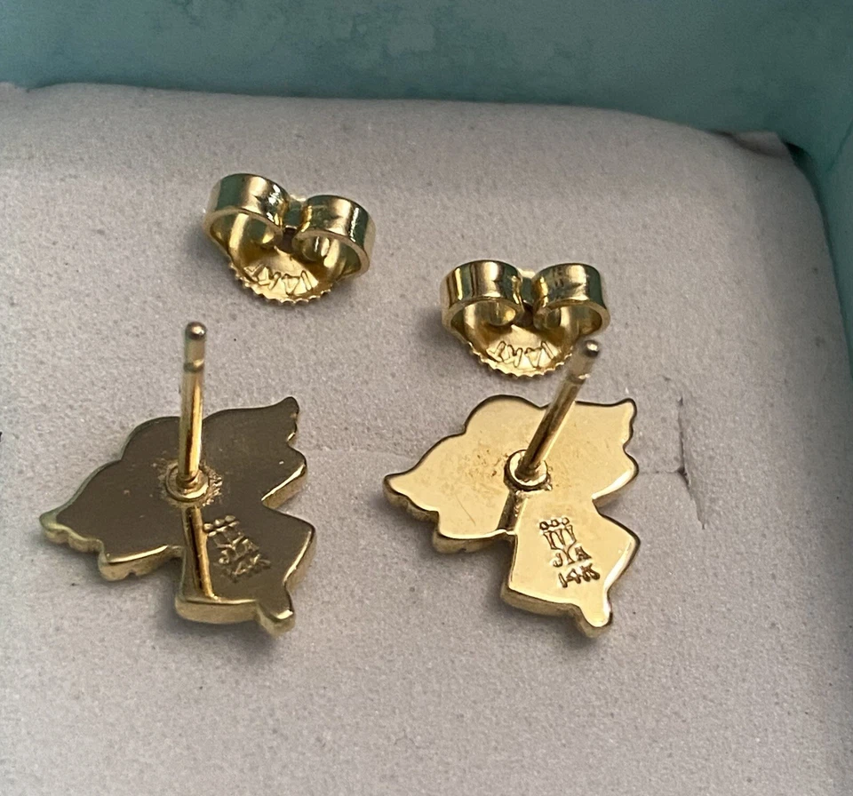 Pendientes de ángel James Avery retirados de oro amarillo de 14k Foto 3 de 4