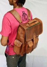 Vintage Laptop Brown Messenger Leather Bag Goat