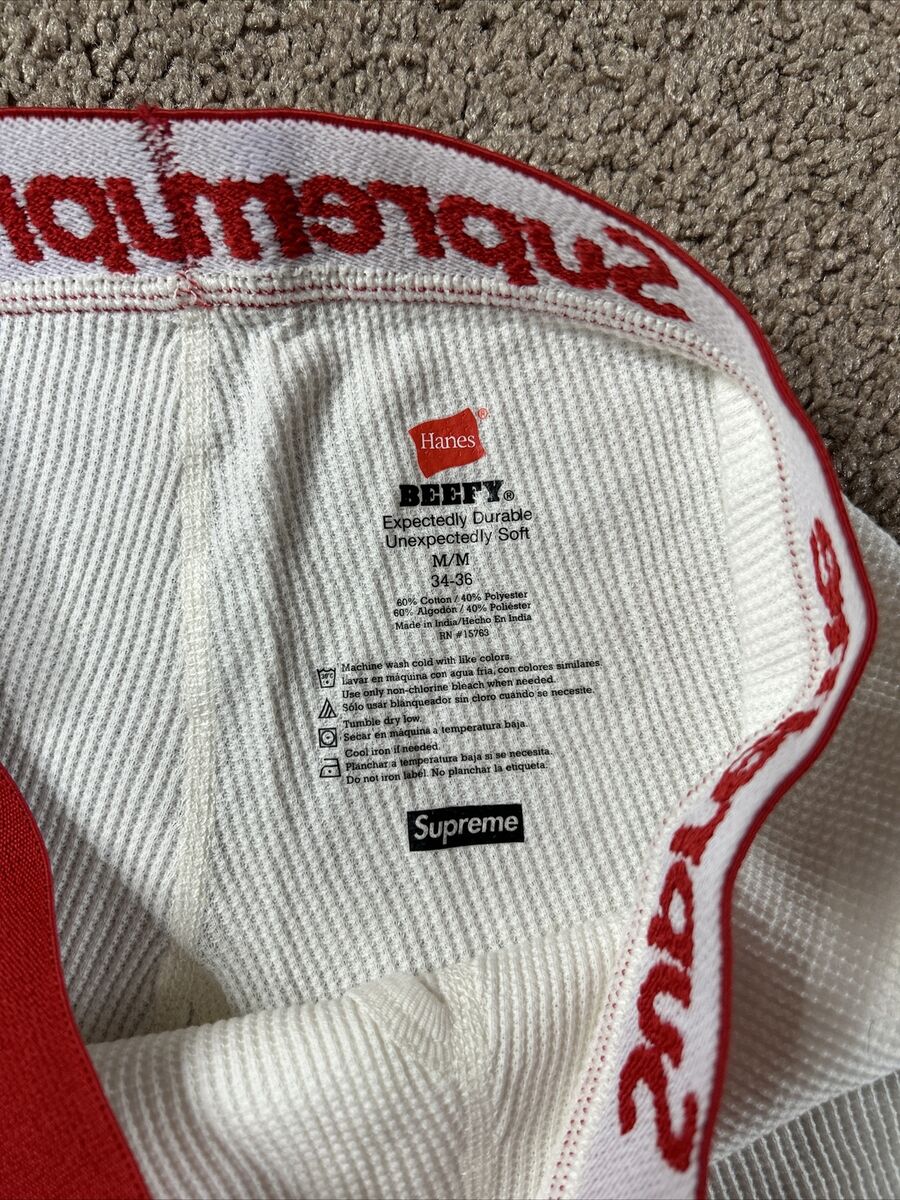 Supreme Hanes Beefy Thermal Pant Durable Soft Medium 34-36 Supreme Hanes Beefy Thermal Pant Durable Soft Medium 34-36