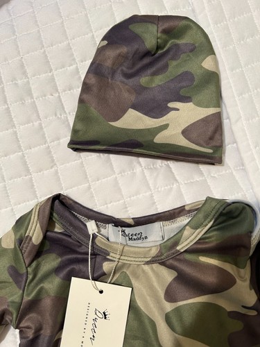 Nuevo traje de camuflaje para bebés/niñas recién nacidos 2 piezas - Imagen 4 de 4