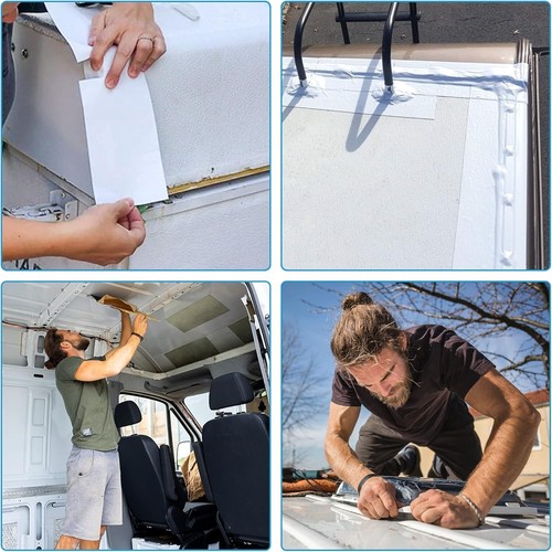 Heavy Duty RV Sealant Tape, Extra Strong Butyl, 5cm x 15m, White Caravan Repair - Picture 8 of 8