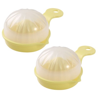  2pcs Plastic Fruit Juice Squeezing Device Manual Lemon Juicer Portable Orange