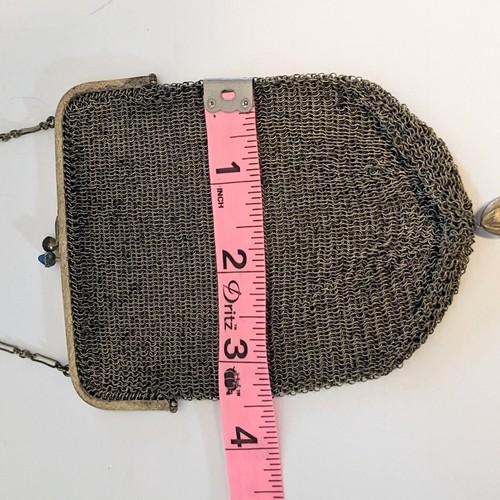 Metal Mesh Bead Purses Handbags Vintage Antique Metal Cordes Floral 20s Lot - Picture 8 of 21