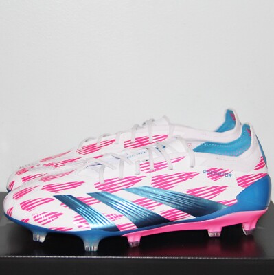 Adidas Predator Elite FG Soccer Cleats Mens 6 6.5 White Pink Blue