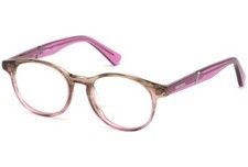 Diesel DL 5328 047 Brown Pink Plastic Round Optical Eyeglasses Frame 45-16-135