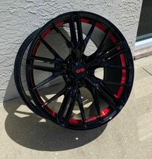 Gloss Black Camaro Zl1 Wheels Red Lip 20x1020x11 Fits 2010-2023 Ssrslszl1
