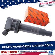 Black Ignition Coil OEM UF247/90919-02239 1pc For Toyota Corolla 1.8L L4 2000-08