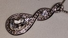 LAST 1” Kay Jewelers Sterling Silver 2 Lab Created White Sapphire Weave Necklace — photo 10